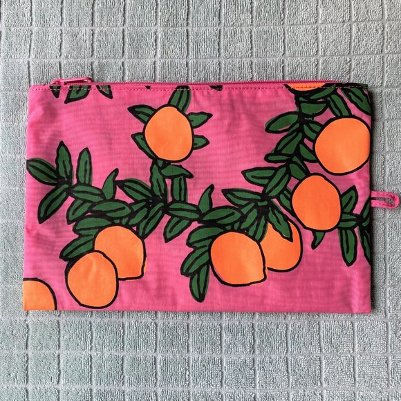 NWOT Baggu Flat Pouch Large - Orange Tree - Picture 4 of 4